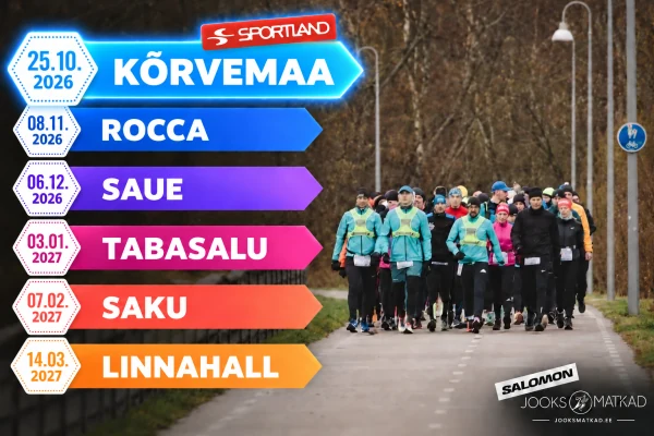 Sportland Kõrvemaa jooks-matka plakat, hooaeg 2026/27